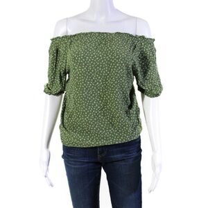 Reformation Floral Off Shoulder SS Top